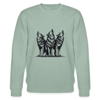 Wolves men's organic cotton sweatshirt - aloe