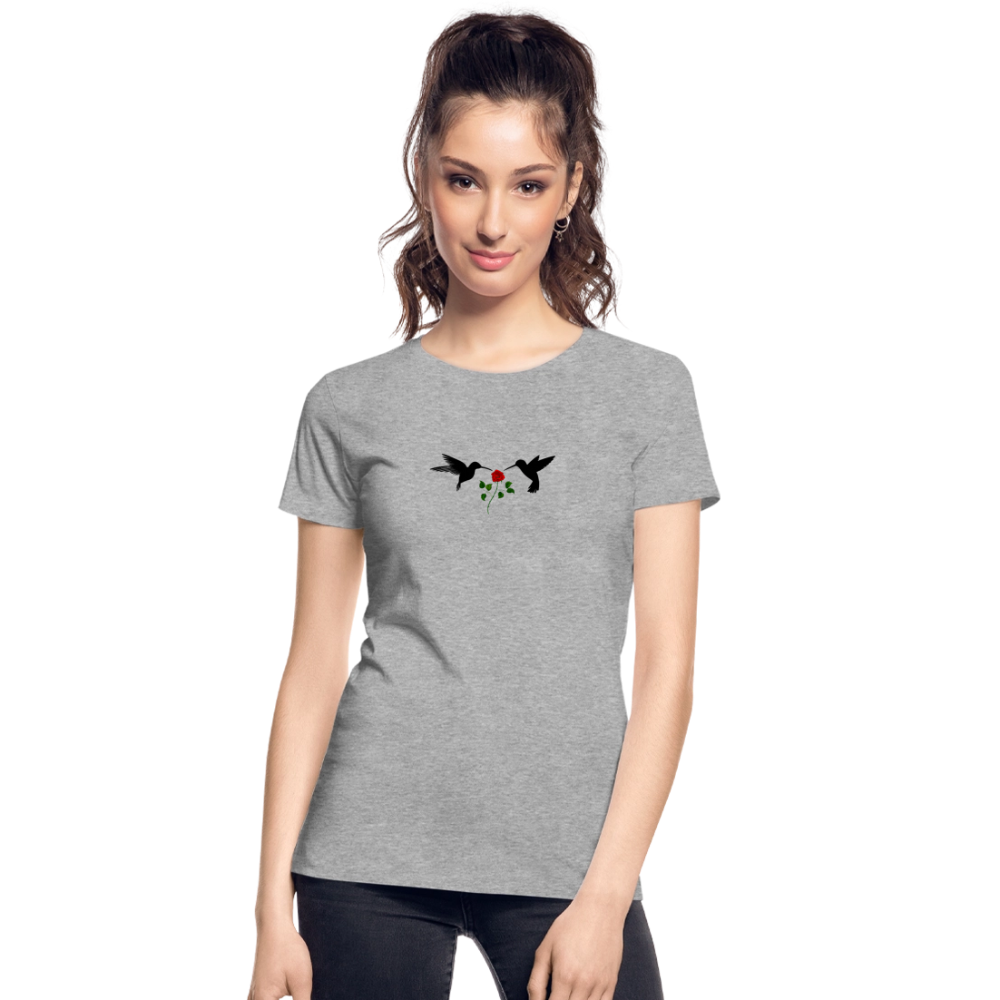 Hummingbirds & Rose women’s organic cotton T-Shirt - heather grey