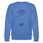 Love yourself organic cotton women's sweatshirt - bright blue