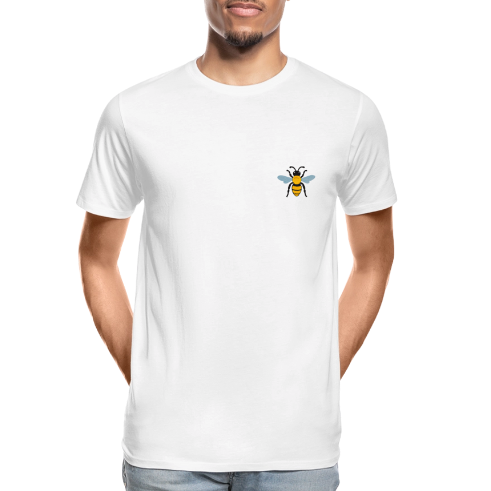 Bee Men’s Premium Organic T-Shirt - white